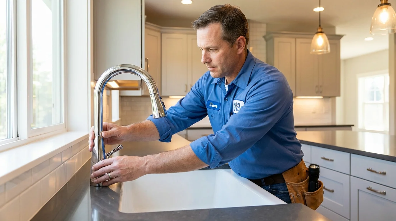 Kitchen faucet installation by Johns Plumbing LLC in Sullivans Island