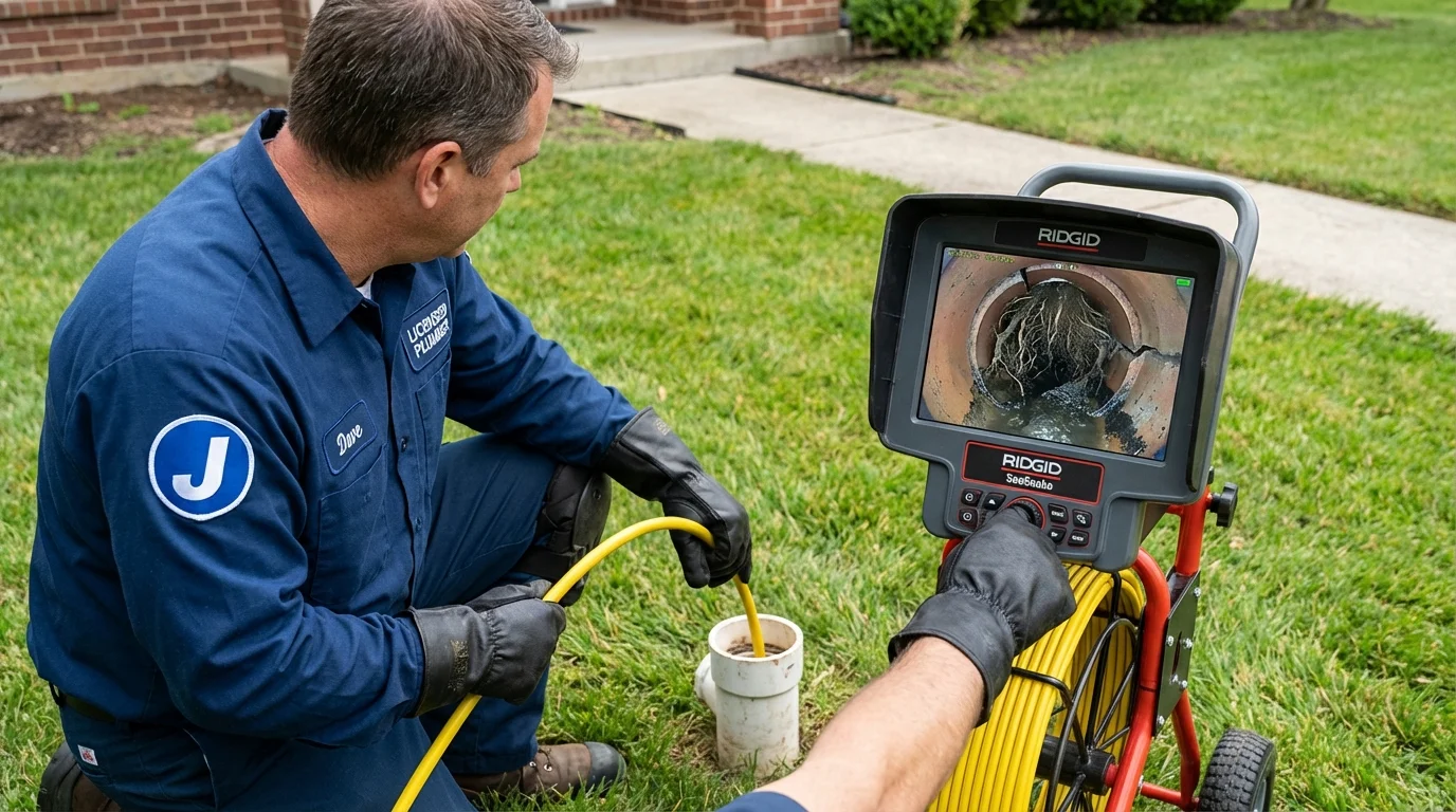 Sewer camera inspection being performed by Johns Plumbing LLC in Sullivans Island